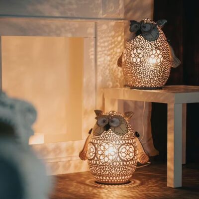 lampada civetta traforata